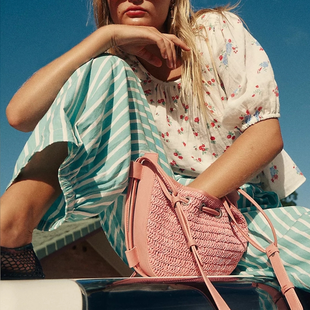 Free People Cabana Crossbody Bag In Vintage Pink New Without Tags - Picture 2 of 11